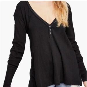 Free People Citrine Textured Cotton Blend Top